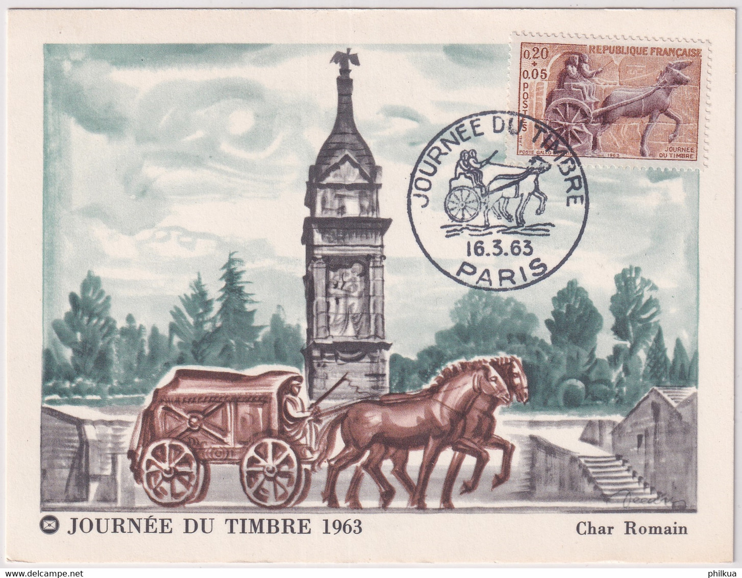 MiNr. 1428 Frankreich1963, 16. März. Tag Der Briefmarke - Journée Du Timbre 1963 - Giornata Del Francobollo