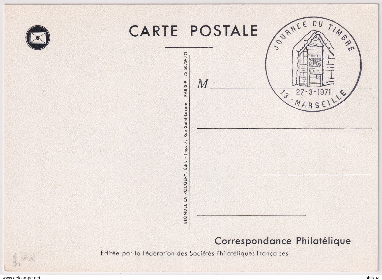 MiNr. 1743 Frankreich1971, 27. März. Tag Der Briefmarke - Journée Du Timbre 1963 - Giornata Del Francobollo