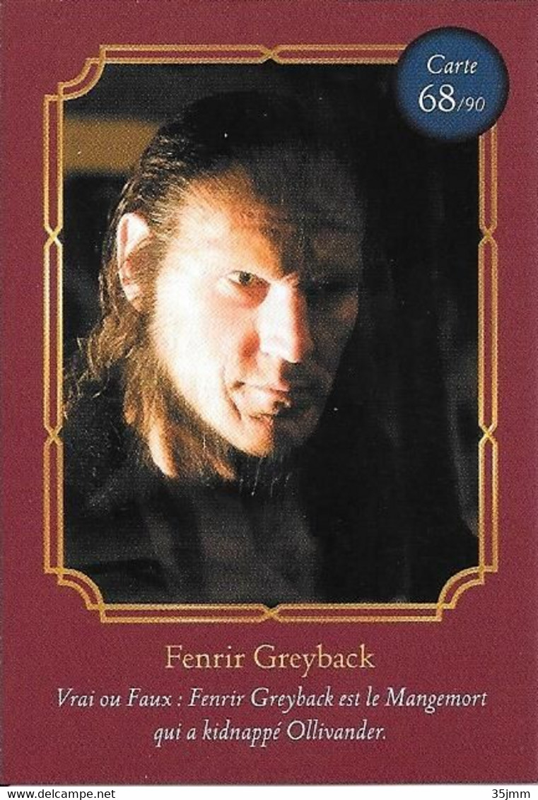 Carte Harry Potter Auchan N°68 Fenrir Greyback - Harry Potter