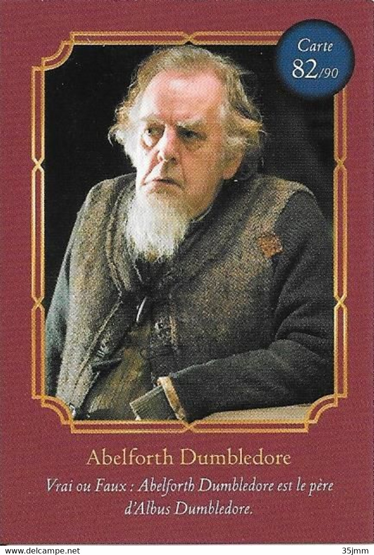 Carte Harry Potter Auchan N°82 Abelforth Dumbledore - Harry Potter