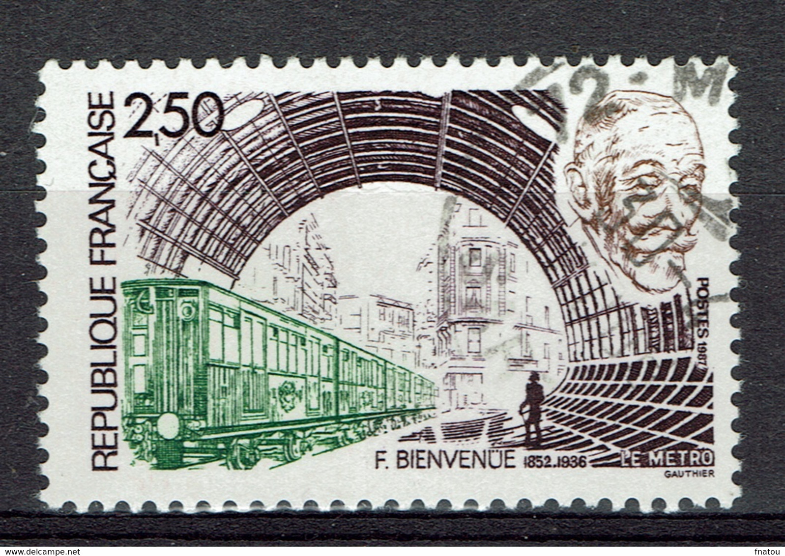 France, Fulgence Bienvenüe, Le Métro Parisien, 1987, Obl, TB - Gebraucht