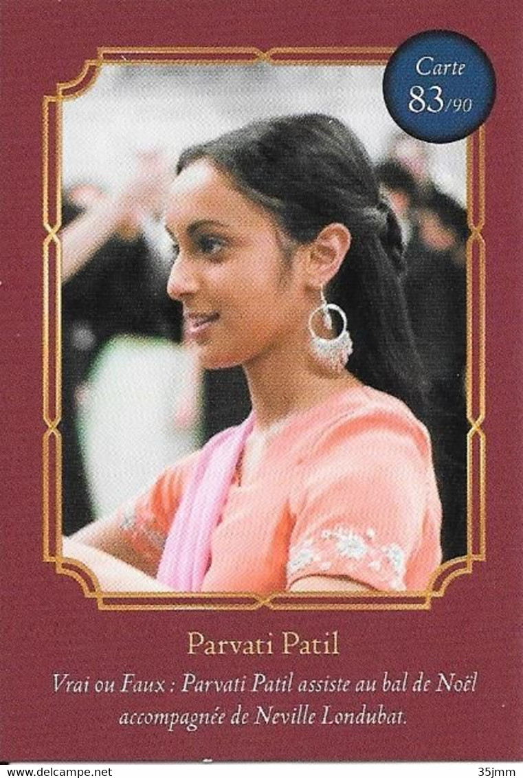 Carte Harry Potter Auchan N°83 Parvati Patil - Harry Potter