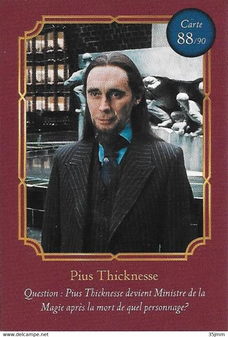 Carte Harry Potter Auchan N°88 Pius Thicknesse - Harry Potter