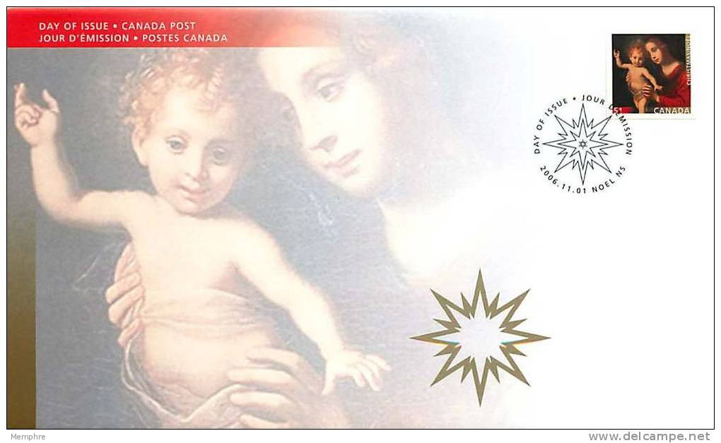 2006  Christmas Issue Madonna And Child Painting By A-S Falardeau  Sc 2183 - 2001-2010