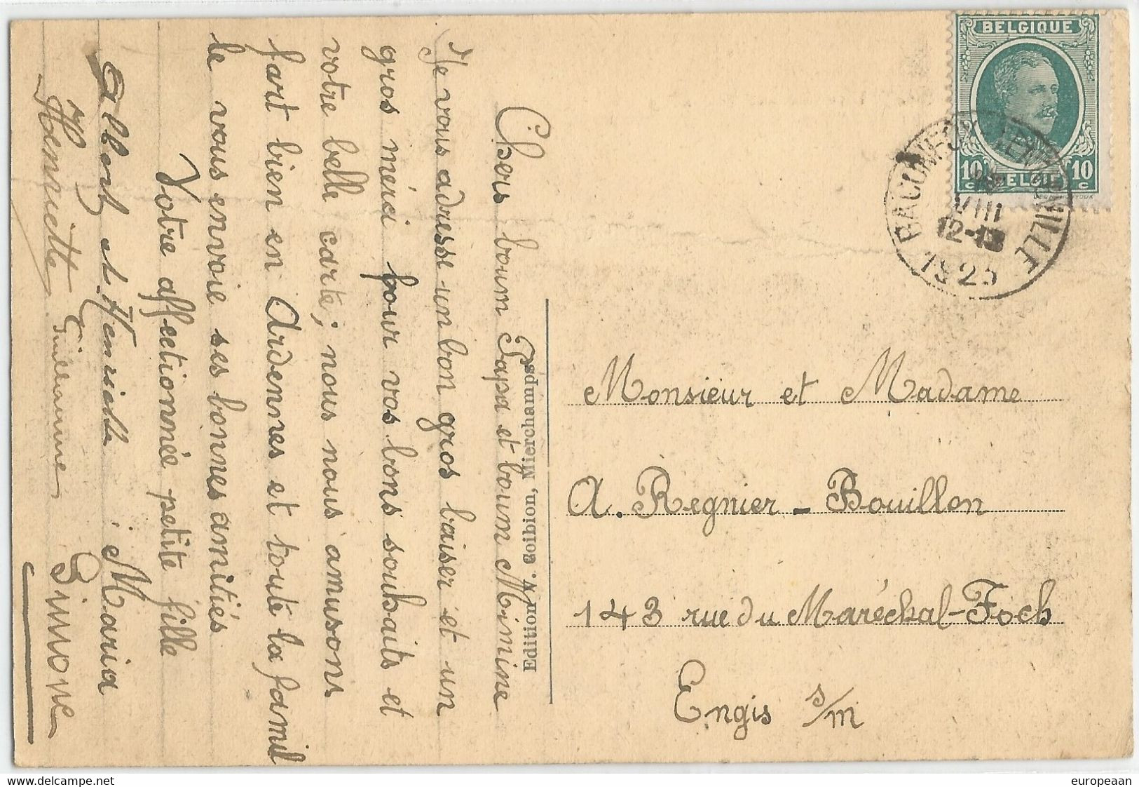 LOT_DCP0030 BACONFOY Carte Tres Ancien Et Beau VALLEE DE L'OURTHE 1925 - Tenneville