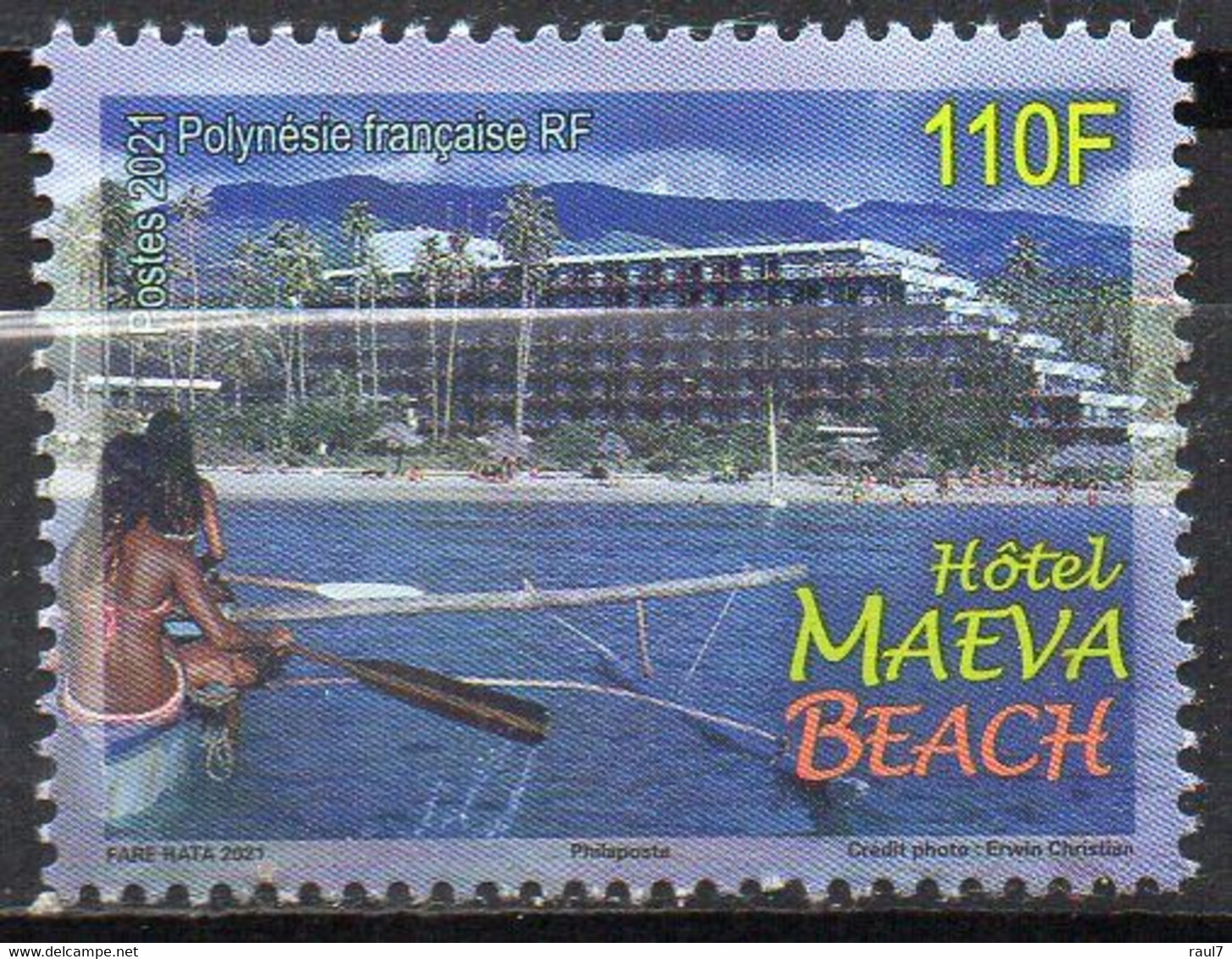 Polynésie Française 2021 - Hotel Maeva Beach - 1 Val Neuf // Mnh - Unused Stamps