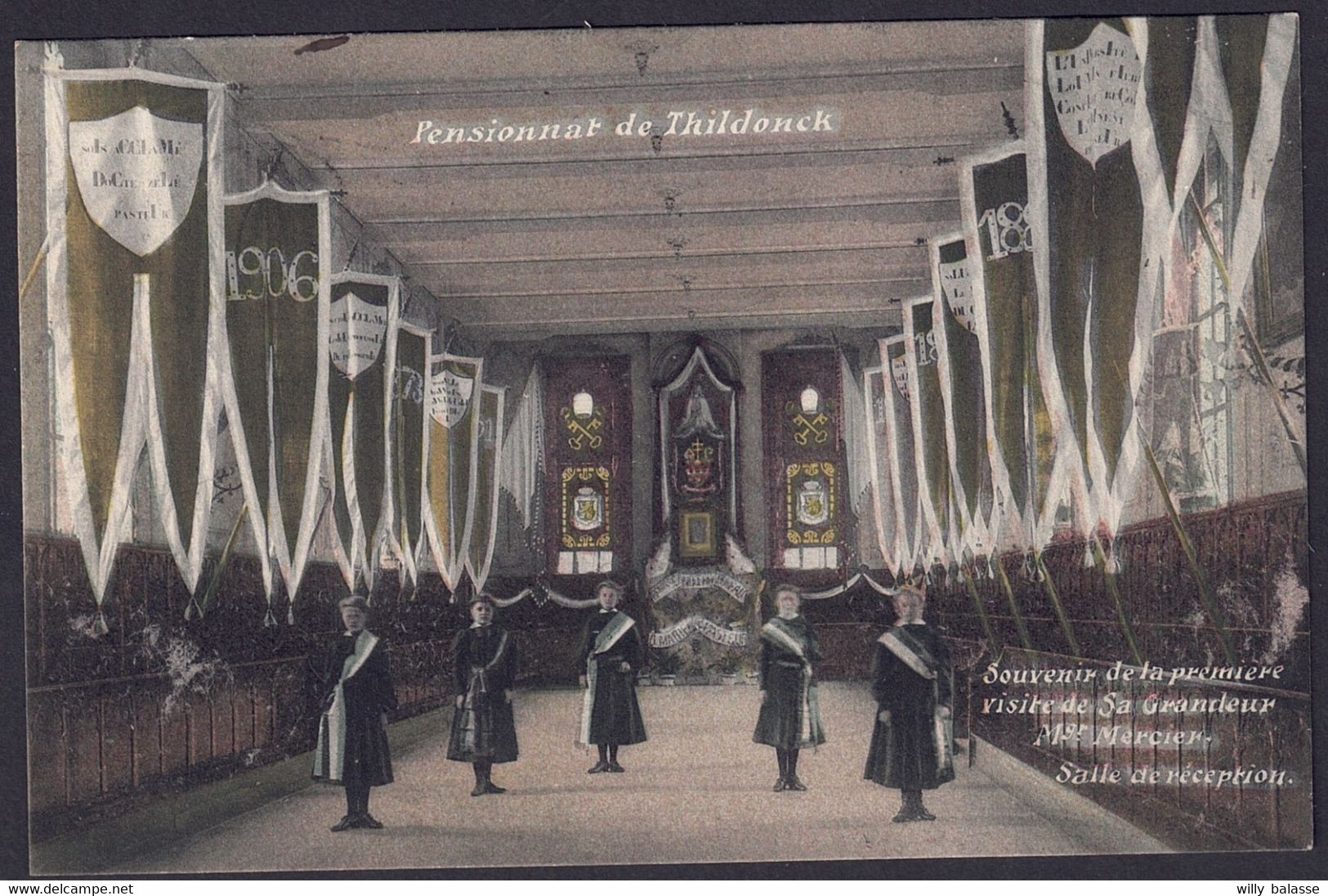 +++ CPA - Pensionnat De THILDONCK - Souvenir 1ere Visite De Mgr Mercier  // - Haacht