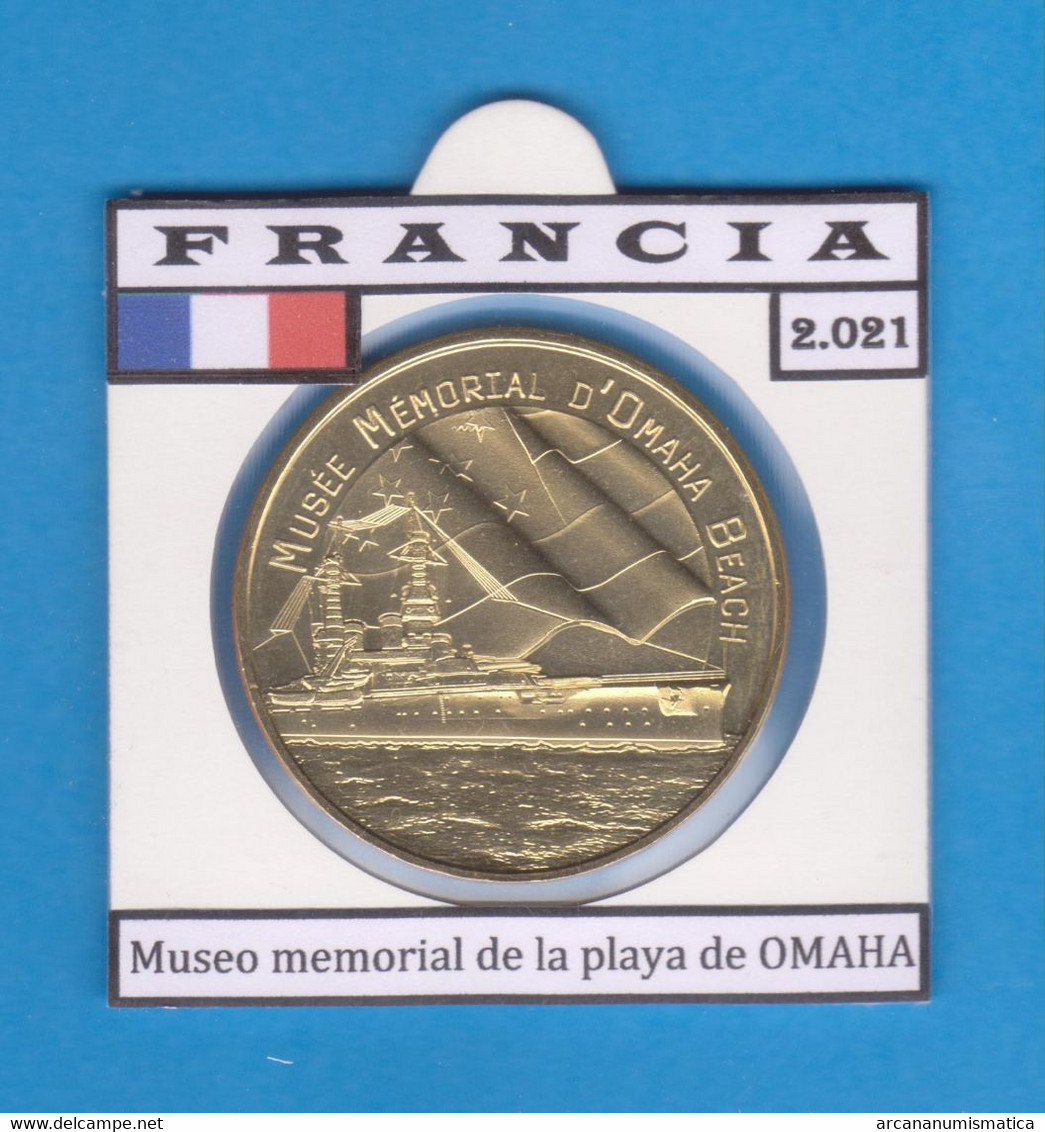 FRANCIA  FRANCE   MEDALLA TURÍSTICA  SC/UNC  "MUSEO MEMORIAL OMAHA" 2.021  DL-12.839 - 2021