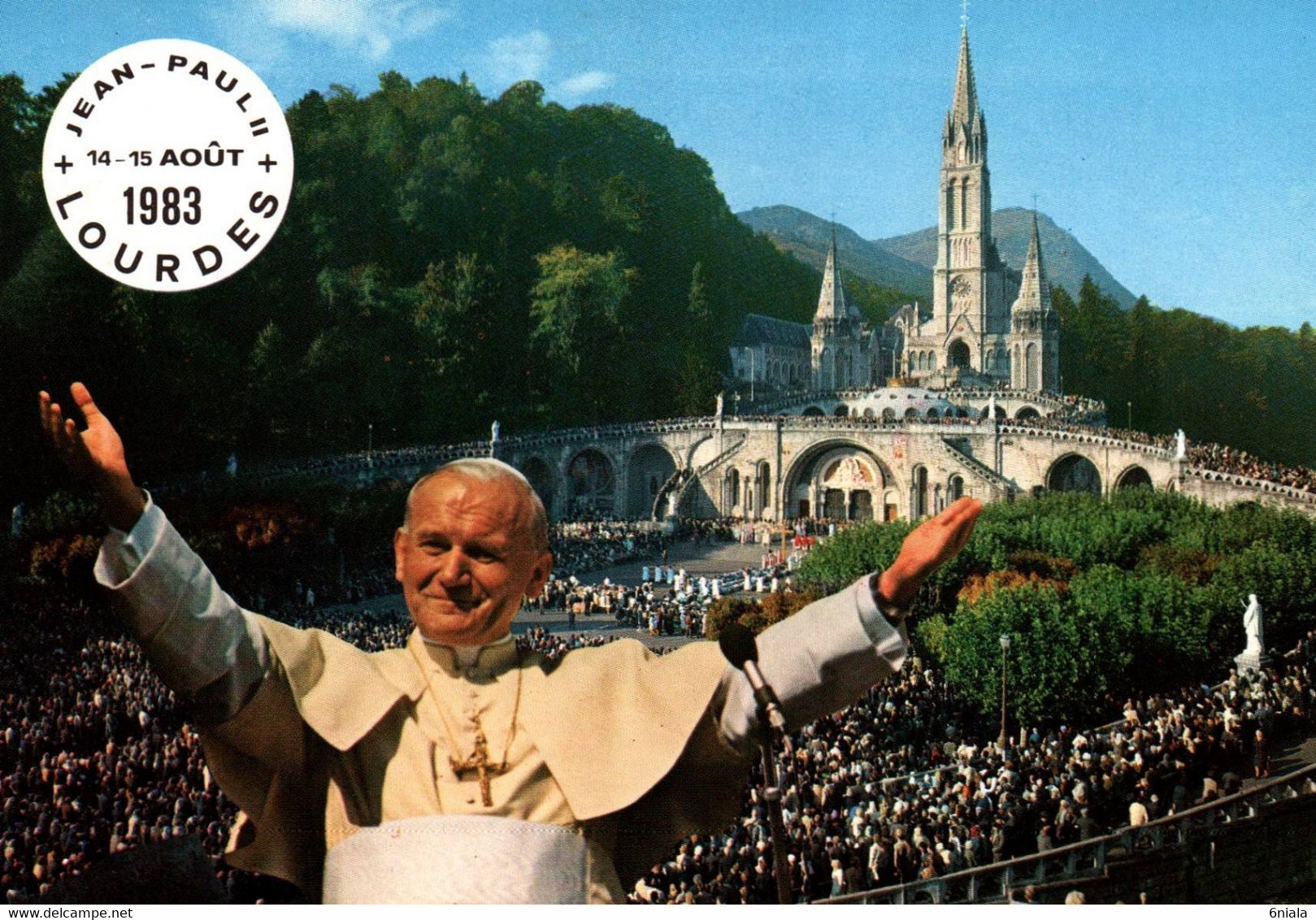7086 Carte Postale PAPE JEAN PAUL  II 14 Et 15 Aout 1983 Lourdes Jean Paulus II      (scan Recto-verso) église - Popes