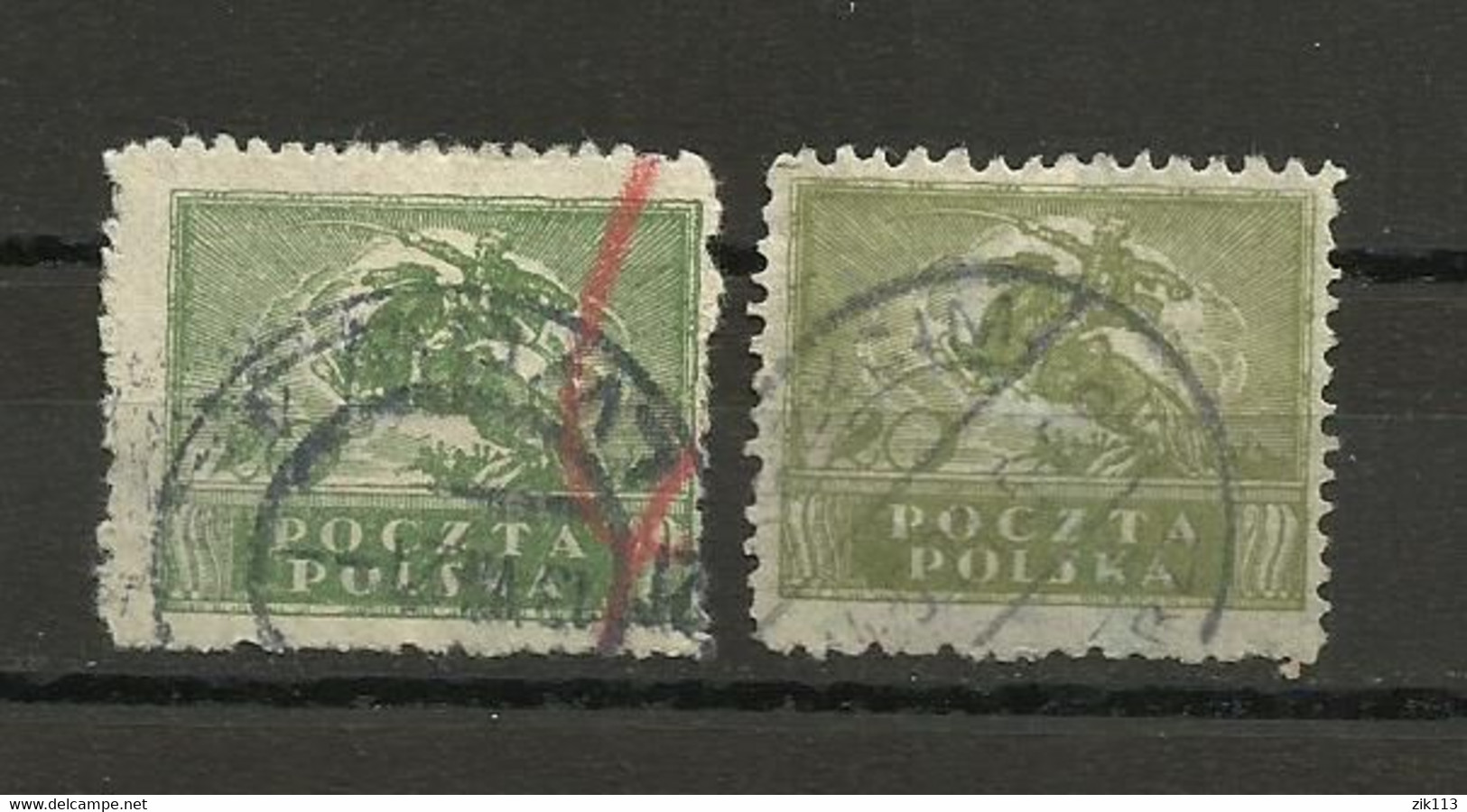 Poland 1919 - Fi. 101 Different Variants - Used Stamps