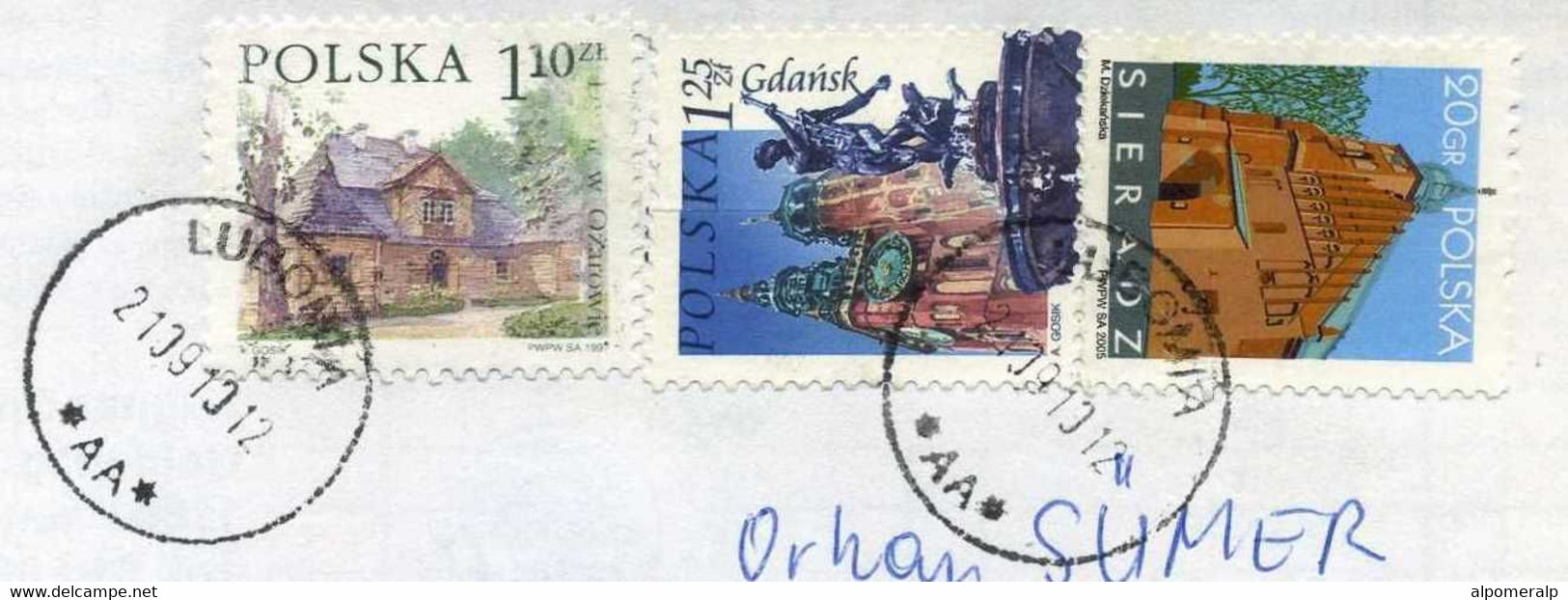 Poland Lubomia 2010 Cover Used To Turkey | Mi 3651, 4093, 4199 Buildings, Churchs, Sculptures, Fountains - Lettres & Documents