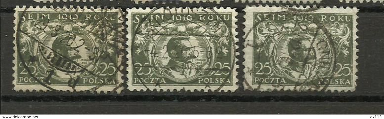 Poland 1919 Different Variants - Usados