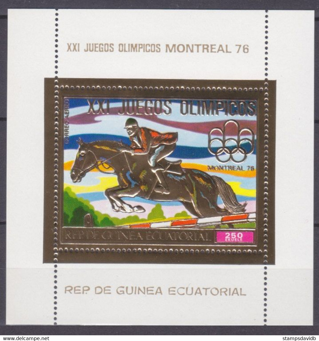 1976 Equatorial Guinea 874/B226gold 1976 Olympic Games In Montreal  8,50 € - Summer 1976: Montreal