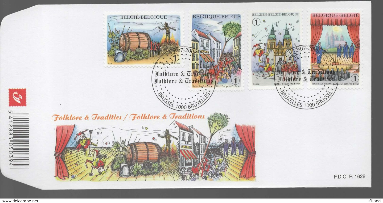 FDC :  Nr 3800/03  Stempel: Brussel 1000 Bruxelles - 2001-2010