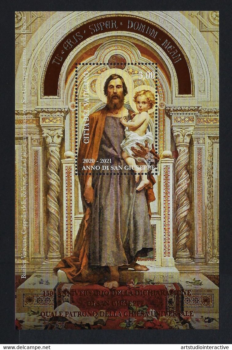 2021 VATICANO "ANNO DI SAN GIUSEPPE" BF MNH - Unused Stamps