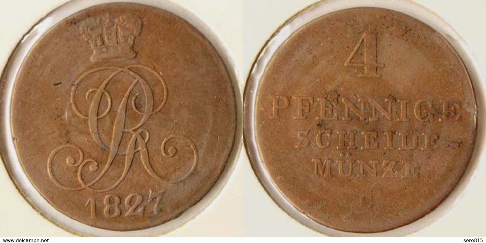 Braunschweig-Calenberg-Hannover 4 Pfennig 1827 Altdeutschland (n474 - Small Coins & Other Subdivisions