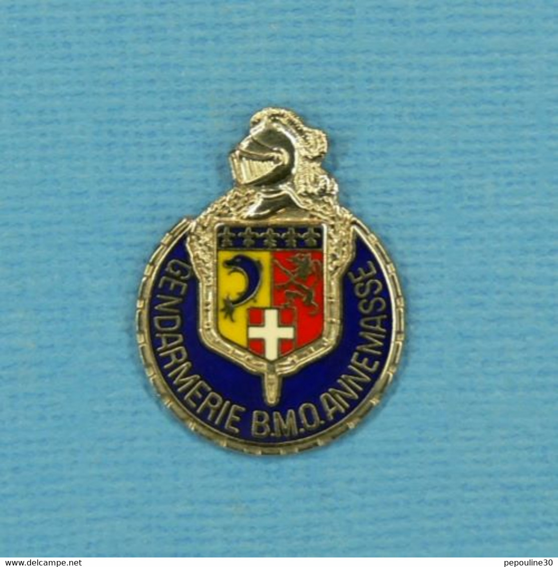 1 PIN'S //  ** ÉCUSSON GENDARMERIE / B.M.O. ANNEMASSE ** . (Alpes Trophées) - Militaria