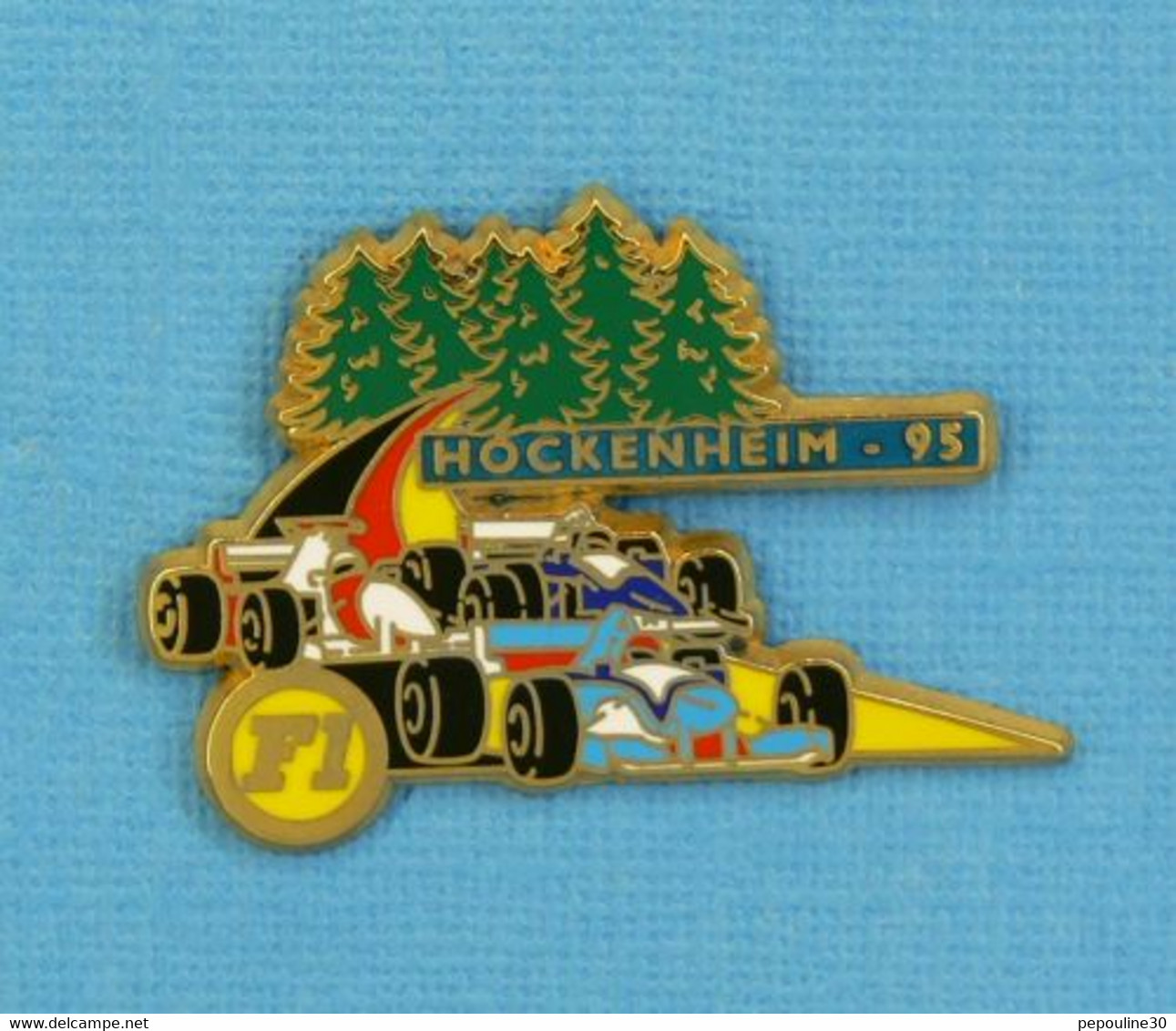 1 PIN'S //  ** F1 / HOCKENHEIM / GRAND PRIX D'ALLEMAGNE '95 / BENETTON McLAREN WILLIAMS-RENAULT ** . (J FG MIAMI) - F1