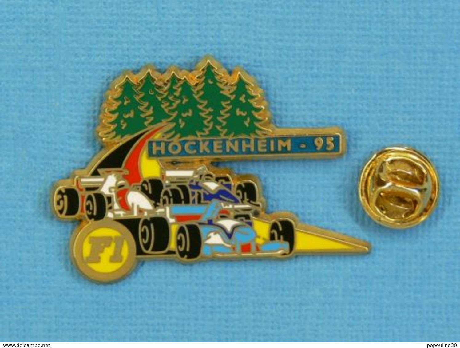 1 PIN'S //  ** F1 / HOCKENHEIM / GRAND PRIX D'ALLEMAGNE '95 / BENETTON McLAREN WILLIAMS-RENAULT ** . (J FG MIAMI) - F1