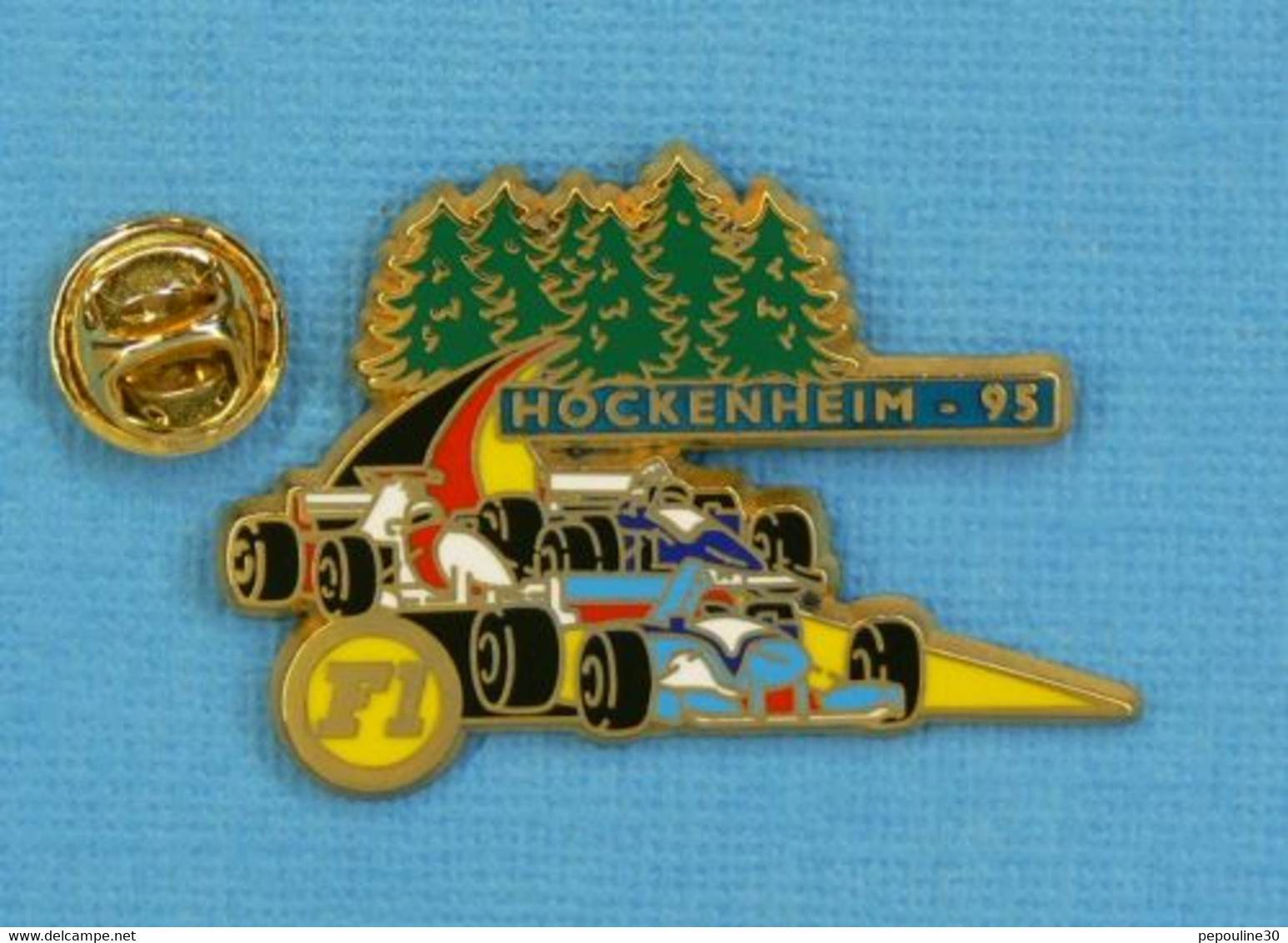 1 PIN'S //  ** F1 / HOCKENHEIM / GRAND PRIX D'ALLEMAGNE '95 / BENETTON McLAREN WILLIAMS-RENAULT ** . (J FG MIAMI) - F1