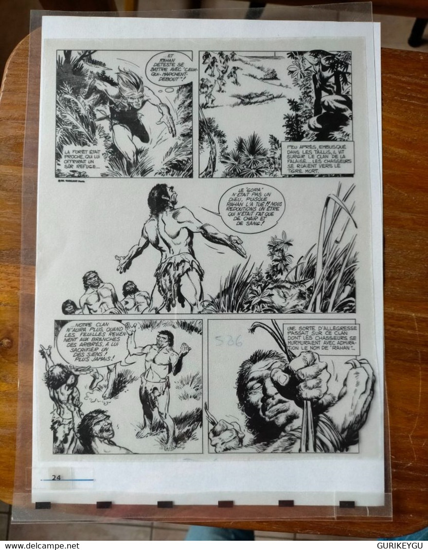 Bd  RAHAN  Très Rare Film D' Impression Planche Plastique  EO NEUF 24 - Rahan