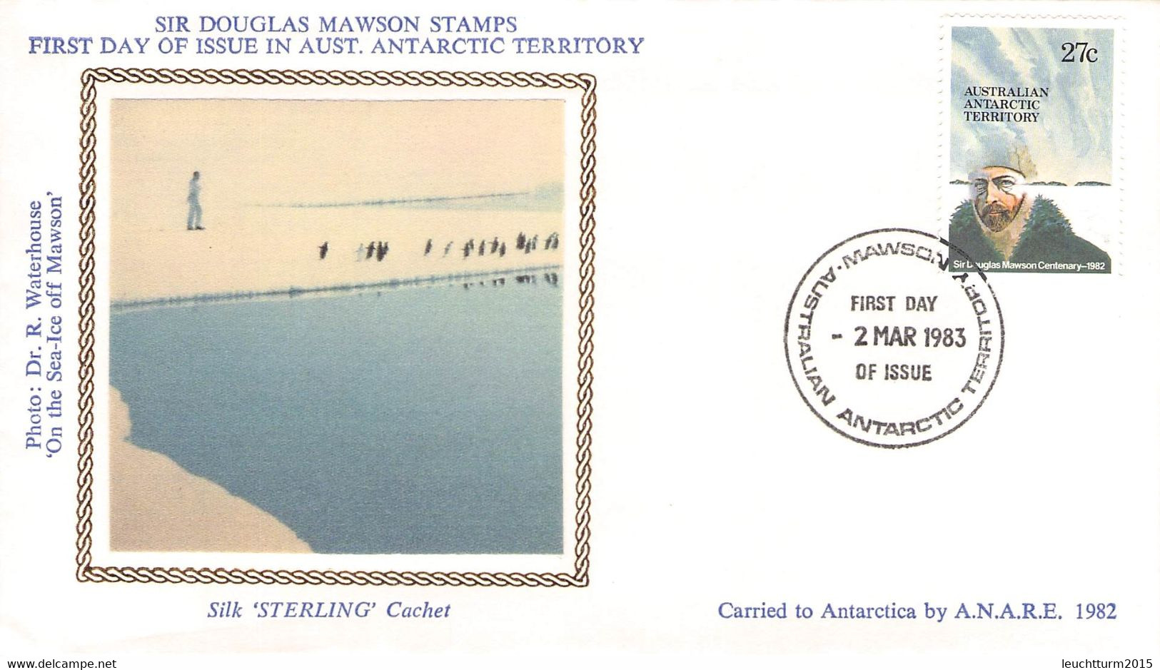 AUSTRALIAN ANTARCTIC TERR. - FDC 1983 27c MAWSON STAMP /  QC135 - FDC