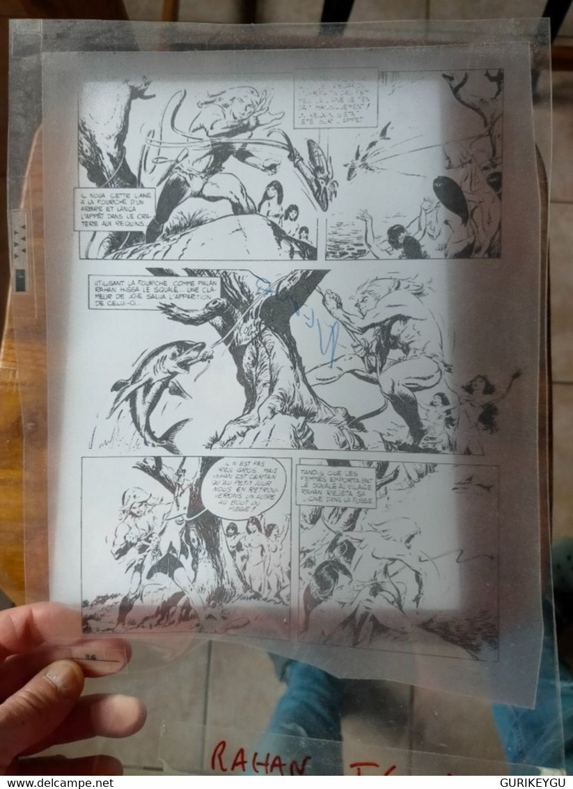 Bd  RAHAN  Très Rare Film D' Impression Planche Plastique  EO NEUF 36 - Rahan