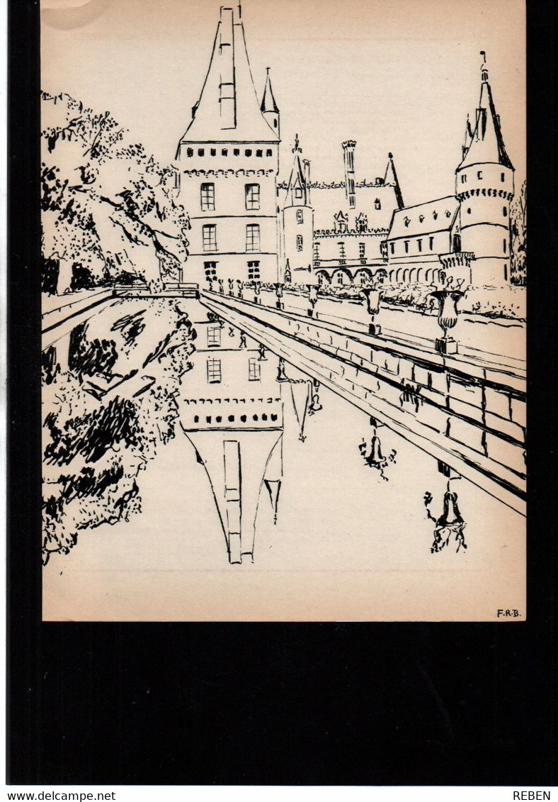 Gravure Année 1937 "Château De Maintenon" D'après Un Dessin De François-René Bernard (28) Eure Et Loir - Non Classificati