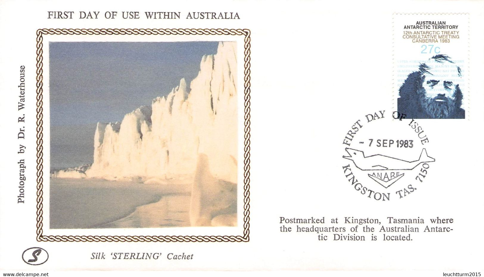 AUSTRALIAN ANTARCTIC TERR. - FDC 1983 27c ANTARCTIC TREATY /  QC137 - FDC