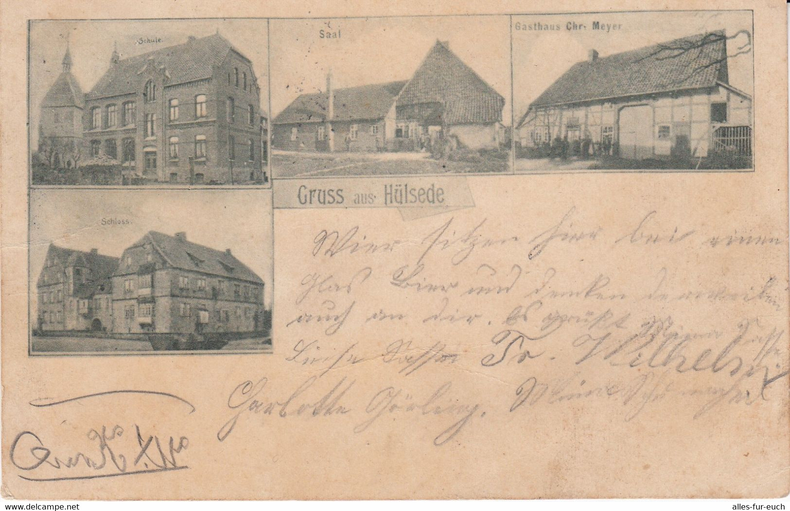 AK 1905 Gel. Gruss Aus Hülsede, Samtgemeinde Rodenberg, Schaumburg, Lauenau, Bad Nenndorf, Niedersachsen 02 - Schaumburg