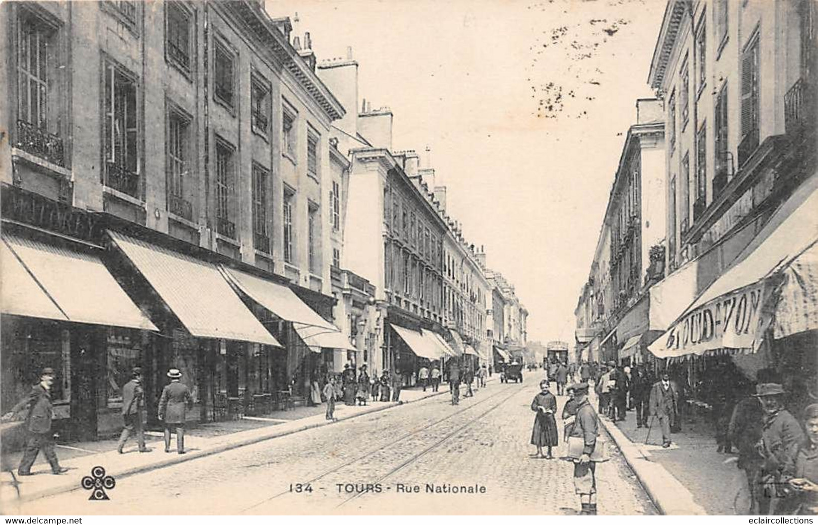 Tours       37            Rue Nationale .     N° 134  (voir Scan) - Tours