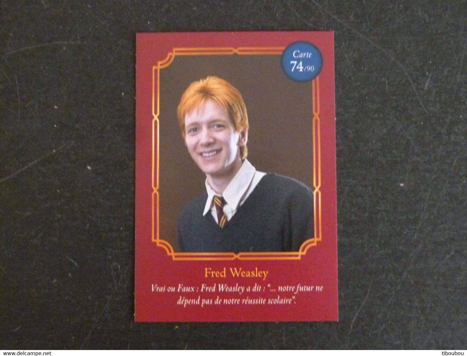 CARTE AUCHAN HARRY POTTER 74/90 FRED WEASLEY - Harry Potter
