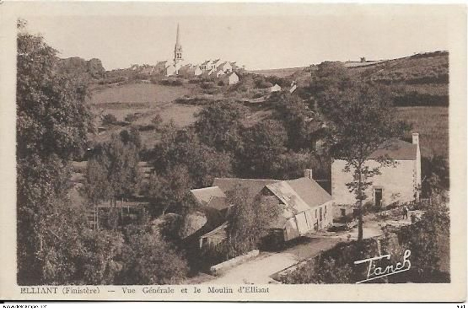 ELLIANT, Vue Générale Et Le Moulin - Elliant