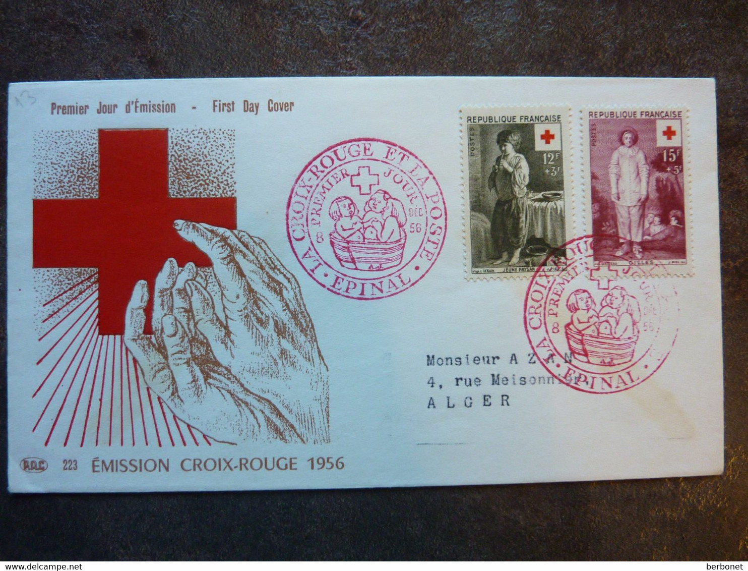 1956  FDC Croix Rouge  Parfait état - 1950-1959