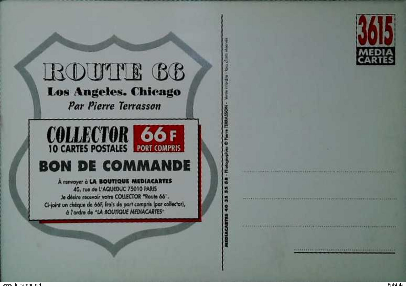 ► Route 66 Automobile  - Los Angeles Chicago - 3615 MediaCartes - Route ''66'