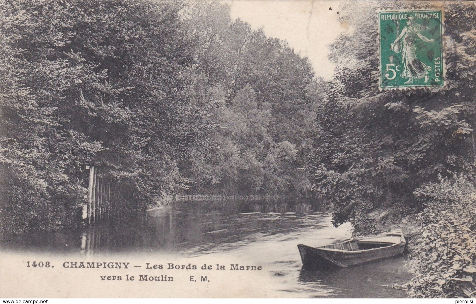 (C-ST282) - CHAMPIGNY (Marne) - Les Bords De La Marne Vers Le Moulin - CARTOLINA PICCOLO FORMATO - Champigny