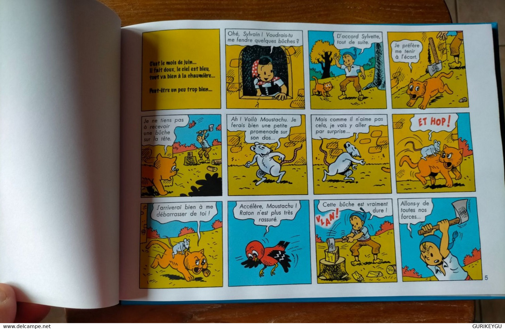 RARE et superbe BD SYLVAIN et SYLVETTE n° 1 il faut sauver moustachu 3 aventures dédicacé dédicace CLAUDE DUBOIS  EO etc