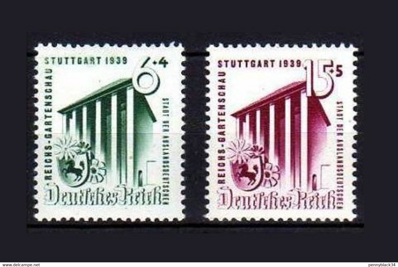 Allemagne IIIè Reich 1939 Yvert 632/633 ** Exposition D'horticulture - Qualité Luxe - Ungebraucht