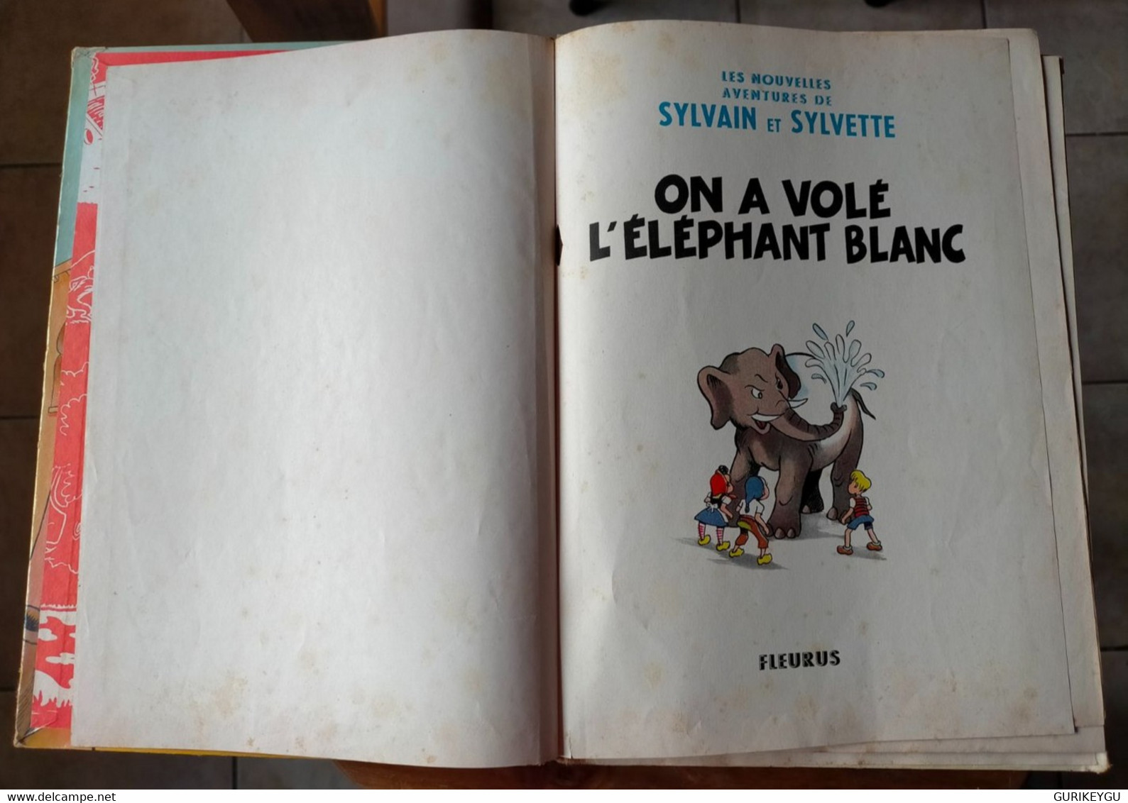 RARE BD Les Nouvelles  Aventures De SYLVAIN Et SYLVETTE On A Volé L'éléphant Blanc EO FLEURUS 1958 - Sylvain Et Sylvette