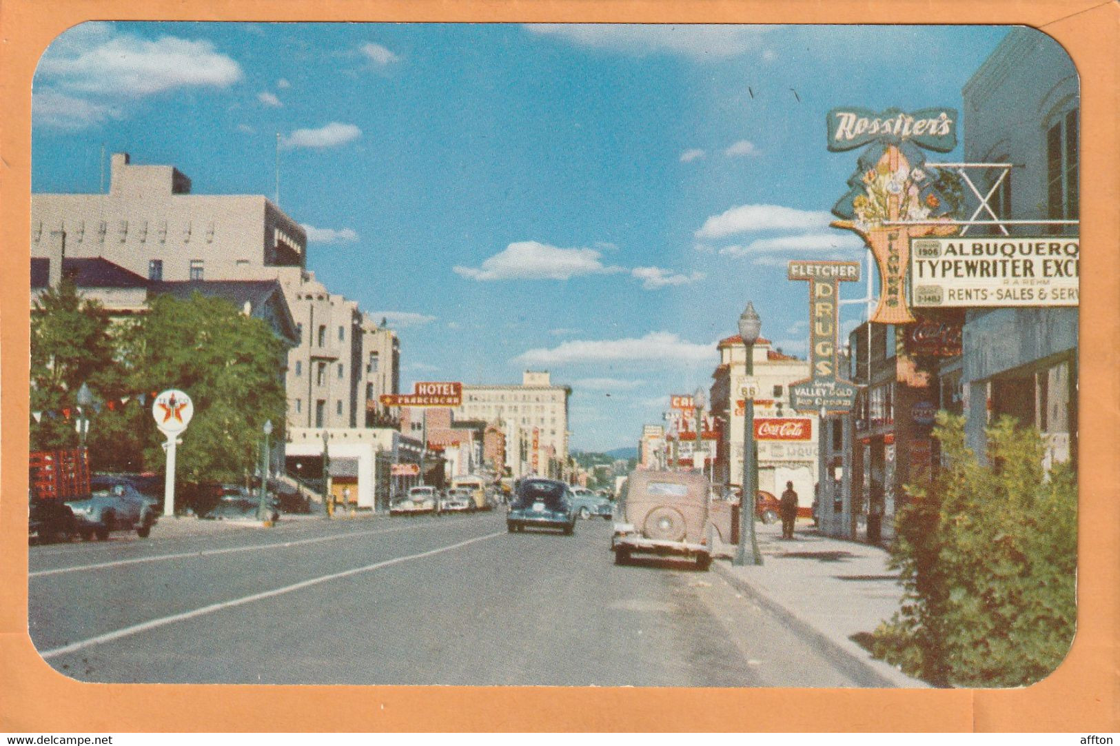 Albuquerque NM Coca Cola Advertising Sign Old Postcard - Albuquerque