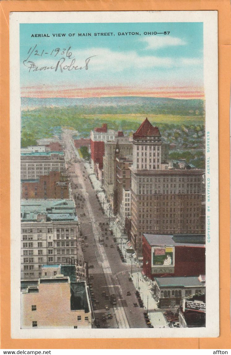 Dayton Ohio Coca Cola Advertising Sign Old Postcard - Dayton