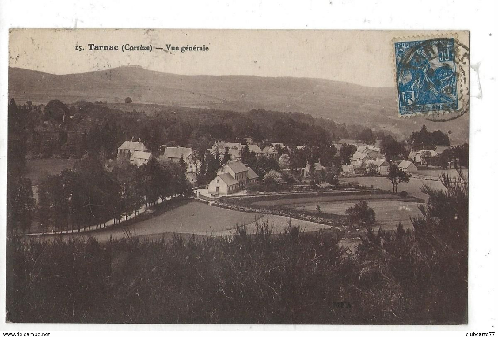 Tarnac (19) : Vue Panoramique Du Quartier De L'école En 1929 PF. - Other & Unclassified