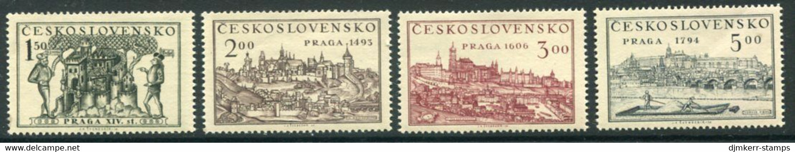 CZECHOSLOVAKIA 1950 Prague Philatelic Exhibition Singles MNH / **.  Michel 630-33 - Unused Stamps