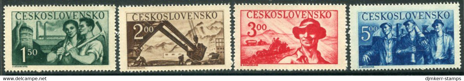 CZECHOSLOVAKIA 1950 People's Republic Anniversary MNH / **.  Michel 614-17 - Unused Stamps