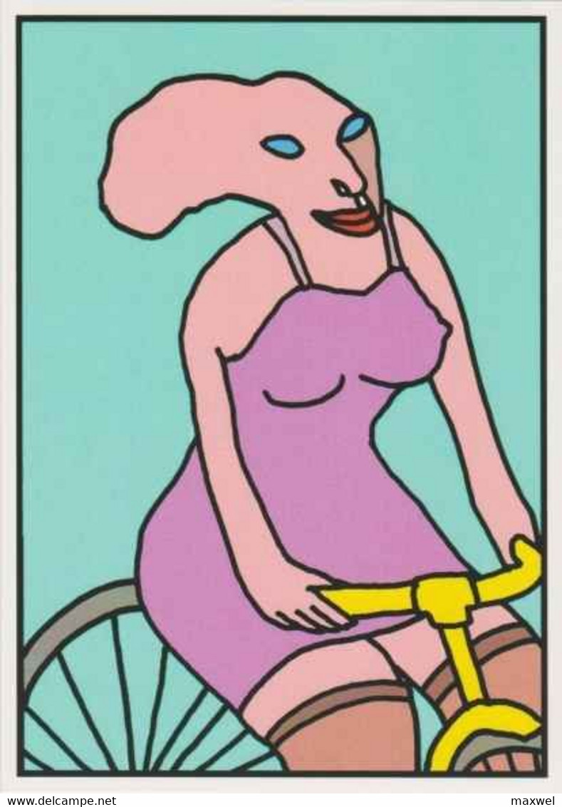 Cpm 1741/142 ERGON - Femme à Bicyclette - Vélo - Cyclisme - Bicycle - Illustrateurs - Illustrateur - Ergon
