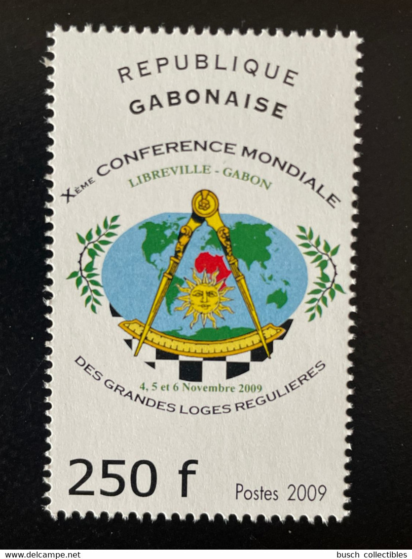 Gabon Gabun 2009 Mi. 1695 Xème Conférence Mondiale Grandes Loges Régulières Franc-maçons Freimaurer Freemasonry RARE ! - Massoneria