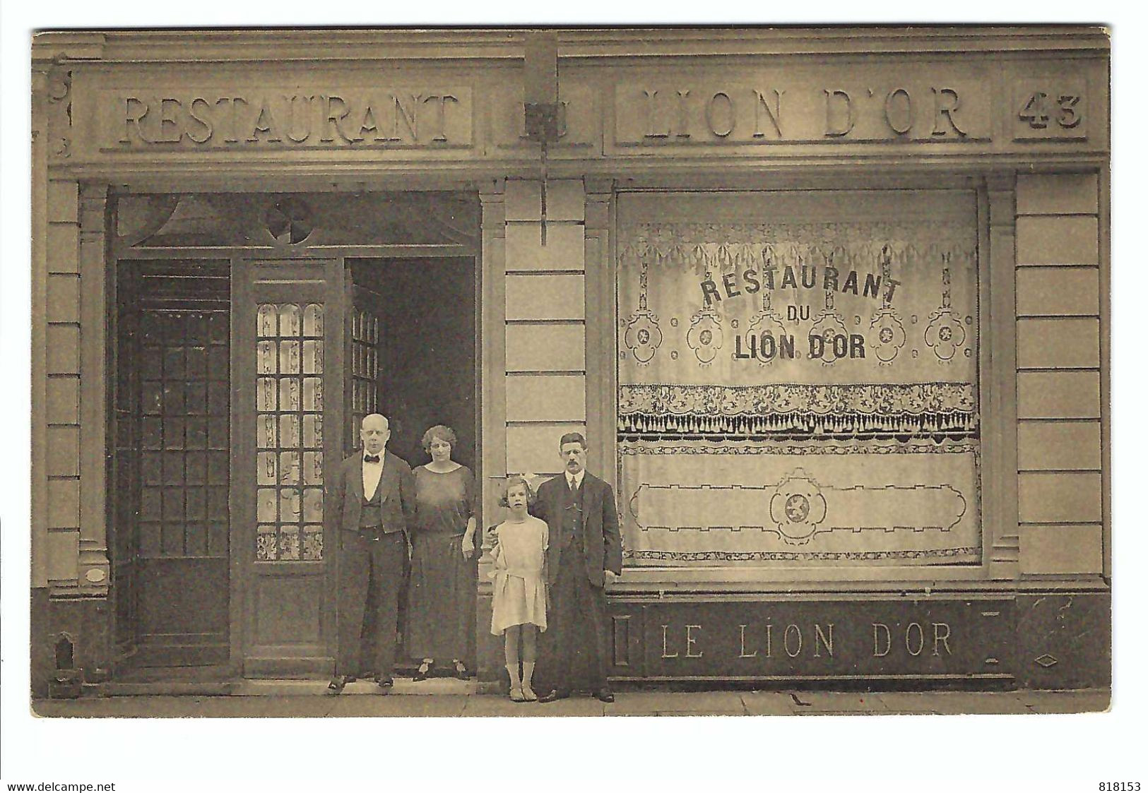 RESTAURANT DU LION D'OR    Photo Carte - Cafés, Hôtels, Restaurants