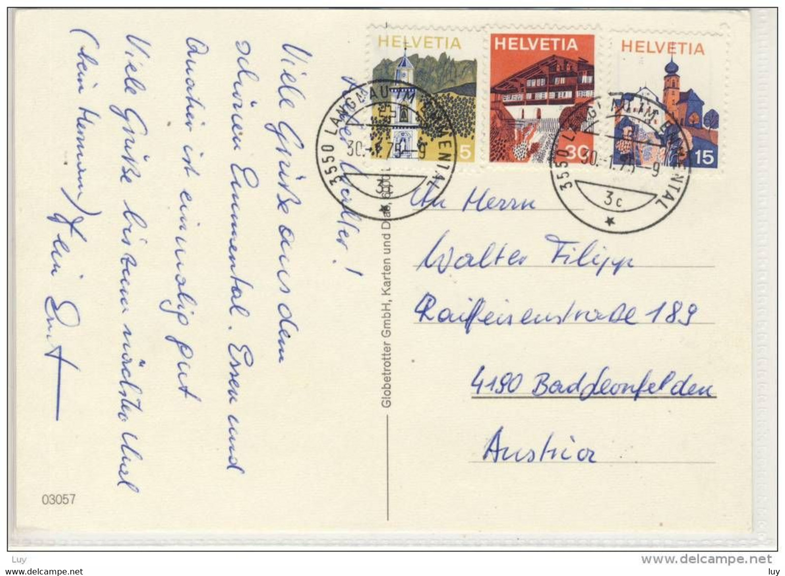 LANGNAU Im Emmental,  Mehrbildkarte, 1975, Nice Stamp,  Sehr Schöne Frankierung - Langnau Im Emmental