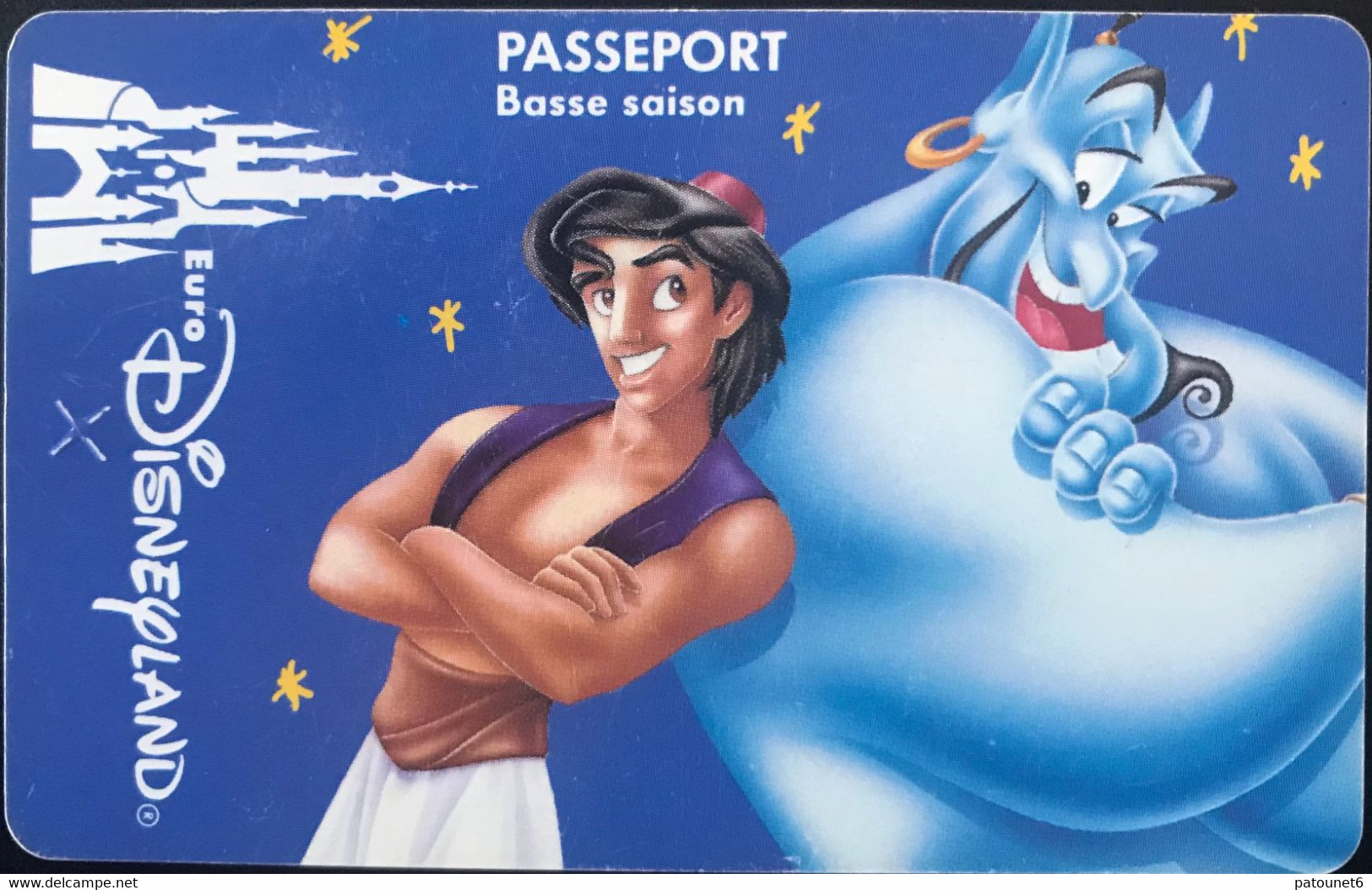 FRANCE  -  Euro DisneyLAND  -  ALADIN  -  Adulte - Passeports Disney