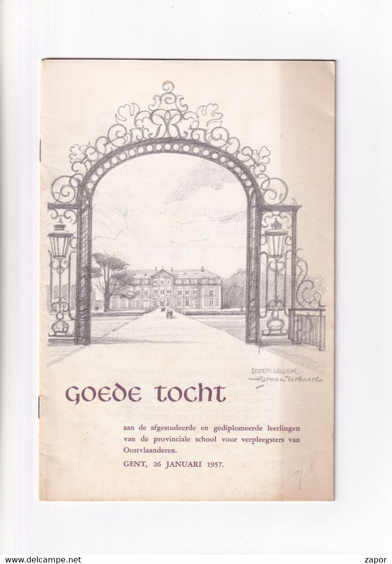 Programma Brochure Diploma Uitreiking - Provinciale School Voor Verpleegsters - Gent - 1957 - Scolastici